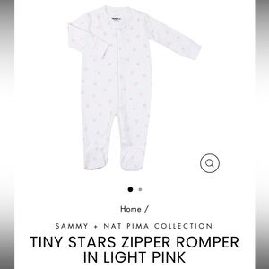 Sammy + Nat tiny stars romper in pink